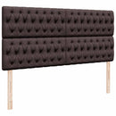 vidaXL Ottomán ágykeret matracokkal Sötétbarna 200x200cm szövet