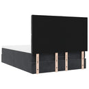 vidaXL Ottomán ágykeret matracokkal fekete 140x190cm bársony