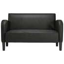 vidaXL fekete műbőr loveseat kanapé 110 cm