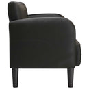 vidaXL fekete műbőr loveseat kanapé 110 cm