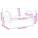 vidaXL bordó műbőr loveseat kanapé 110 cm