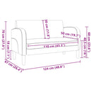 vidaXL sötétszürke műbőr Loveseat kanapé 110 cm