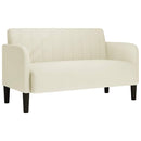 vidaXL krém bársony loveseat kanapé 109 cm