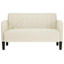 vidaXL krém bársony loveseat kanapé 109 cm