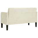 vidaXL krém bársony loveseat kanapé 109 cm