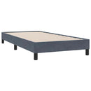 vidaXL sötétszürke bársony ágykeret matrac nélkül 80x210 cm