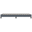 vidaXL sötétszürke bársony ágykeret matrac nélkül 80x210 cm