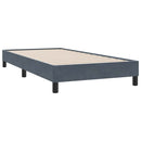 vidaXL sötétszürke bársony ágykeret matrac nélkül 80x210 cm