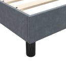vidaXL sötétszürke bársony ágykeret matrac nélkül 80x210 cm