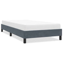 vidaXL sötétszürke bársony ágykeret matrac nélkül 80x210 cm