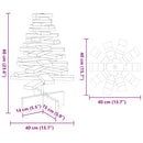 vidaXL tömör fenyő karácsonyfa dekorációnak 60 cm