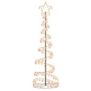 vidaXL meleg fehér LED karácsonyfa gömbökkel 120 LED 180 cm