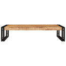 vidaXL Fürdőszobai polc 100 x 50 x 23 cm Tömör mangófa és vas