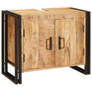 vidaXL Fürdőszobai mosdószekrény 71 x 33 x 58 cm Tömör mangófa és vas