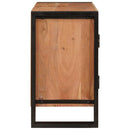 vidaXL Fürdőszobai mosdószekrény 71 x 33 x 58 cm Tömör akácfa és vas