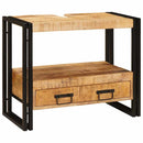 vidaXL Fürdőszobai mosdószekrény 71 x 33 x 58 cm Tömör mangófa és vas