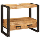 vidaXL Fürdőszobai mosdószekrény 71 x 33 x 58 cm Tömör mangófa és vas