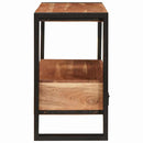 vidaXL Fürdőszobai mosdószekrény 71 x 33 x 58 cm Tömör akácfa és vas