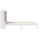 vidaXL fehér tömör fenyőfa könyvespolcos ágy matrac nélkül 90 x 190 cm