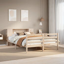 vidaXL tömör fenyőfa könyvespolcos ágy matrac nélkül 120 x 190 cm