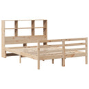 vidaXL tömör fenyőfa könyvespolcos ágy matrac nélkül 140 x 190 cm