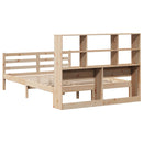 vidaXL tömör fenyőfa könyvespolcos ágy matrac nélkül 140 x 190 cm