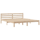 vidaXL tömör fenyőfa könyvespolcos ágy matrac nélkül 180 x 200 cm