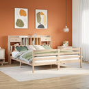vidaXL tömör fenyőfa könyvespolcos ágy matrac nélkül 180 x 200 cm