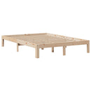vidaXL tömör fenyőfa könyvespolcos ágy matrac nélkül 150 x 200 cm