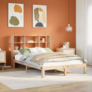 vidaXL tömör fenyőfa könyvespolcos ágy matrac nélkül 120 x 190 cm