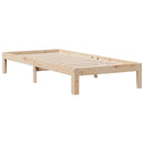 vidaXL tömör fenyőfa könyvespolcos ágy matrac nélkül 75 x 190 cm