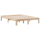 vidaXL tömör fenyőfa könyvespolcos ágy matrac nélkül 150 x 200 cm