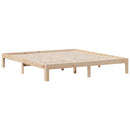 vidaXL tömör fenyőfa könyvespolcos ágy matrac nélkül 180 x 200 cm