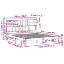 vidaXL tömör fenyőfa könyvespolcos ágy matrac nélkül 180 x 200 cm