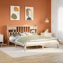 vidaXL tömör fenyőfa könyvespolcos ágy matrac nélkül 180 x 200 cm