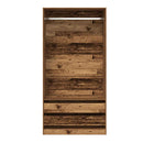 vidaXL antik fa színű szerelt fa ruhásszekrény 100 x 50 x 200 cm