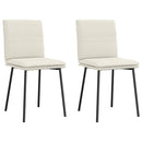 vidaXL 2 db krémszínű bársony étkezőszék