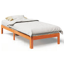 vidaXL viaszbarna tömör fenyő ágykeret matrac nélkül 80x200 cm