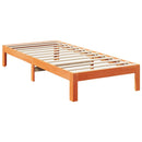 vidaXL viaszbarna tömör fenyő ágykeret matrac nélkül 80x200 cm