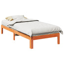 vidaXL viaszbarna tömör fenyő ágykeret matrac nélkül 80x200 cm