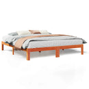 vidaXL viaszbarna tömör fenyőfa ágy matrac nélkül 160 x 200 cm