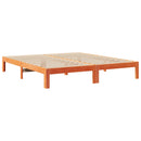vidaXL viaszbarna tömör fenyőfa ágy matrac nélkül 160 x 200 cm