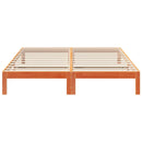 vidaXL viaszbarna tömör fenyőfa ágy matrac nélkül 160 x 200 cm