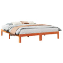 vidaXL viaszbarna tömör fenyőfa ágy matrac nélkül 160 x 200 cm