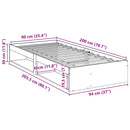 vidaXL tömör fenyőfa kanapéágy matrac nélkül 90 x 200 cm