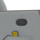 vidaXL világosszürke szövet felállást segítő dönthető masszázsfotel