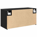 vidaXL fekete szerelt fa fali fürdőszobaszekrény 60x25x30 cm