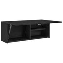 vidaXL fekete szerelt fa fali fürdőszobaszekrény 80x25x30 cm