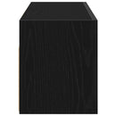 vidaXL fekete szerelt fa fali fürdőszobaszekrény 80x25x30 cm