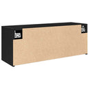 vidaXL fekete szerelt fa fali fürdőszobaszekrény 80x25x30 cm